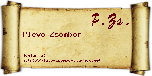 Plevo Zsombor névjegykártya