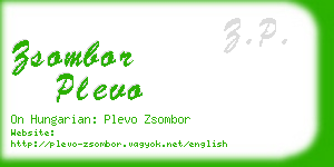 zsombor plevo business card